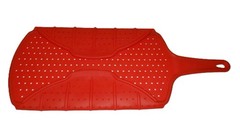 Squish Red Silicone Splatter Screen Collapsible Folding Frying Pan Guard 13″