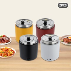 2* Commercial Soup Warmer Pot Electric Soup Kettle with Hinged Lid Food Warmer