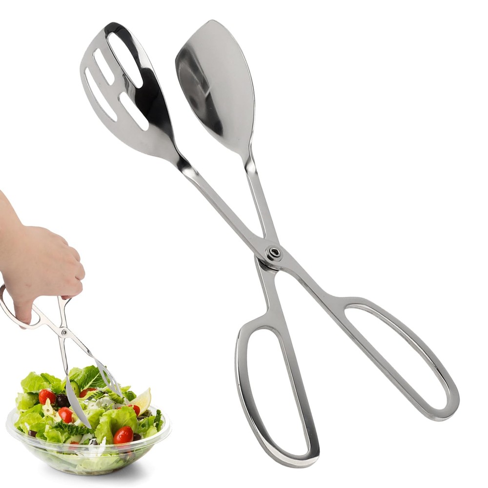 10-Inch Salad Tongs for Serving, Scissor Style Kitchen Tongs for Cooking for …