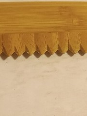 Wooden Bamboo Serrated Chef Knife. Unbranded