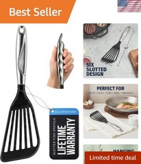 Dishwasher Safe 12.8” Fish Spatula – Durable Non-Stick Turner for Everyday Use