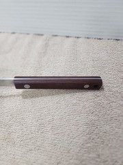 Unbranded Stainless Slotted Spatula Strainer Wood 12″ Scalloped Curved Japan