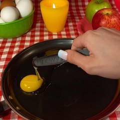 The Egg Tool. Engineered to instantly pick up that nasty glob of chalaza mem…