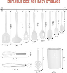 Kitchen Utensils Set-12 Pieces Silicone Cooking Utensils Set (Dishwasher Safe) 3