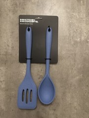Slotted Turner And Spoon Set Of2 Silicone Tool Kitchen Concepts USA 🇺🇸 Seller