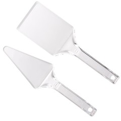 Cake Spatula Set 2-Piece – Clear Plastic Heavy Duty – Free Shipping
