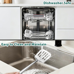 Kitchen Utensils Set, 11Pcs Stainless Steel Cooking Utensils Set with Holder – I