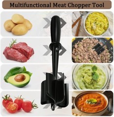 Meat Hamburger Chopper Heat Resistant Utensil Ground Beef Potato Masher Spatula