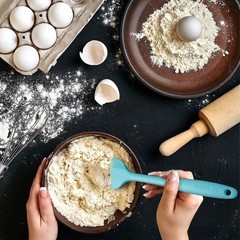 SILICONE SPATULA 3PIECE SET ERGONOMIC HANDLE HIGH HEATRESISTANT SPATULAS NONSTIC