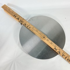 10″ Aluminum Round Pizza Peel Wooden Handle Pizza Turner Serving Paddle 16″