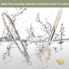 Elegant 15-Piece Kitchen Tool Set – Dishwasher Safe Stainless Steel & Silicone
