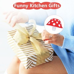 Silicone Mushroom Funnel, Small Kitchen Funnels for Filling Red, white