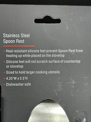 OXO Softworkd Spoon Rest, Stainless Steel Brand New
