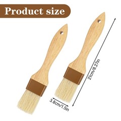 LXUEJIE 2PCS Basting Brush for Cooking, Boar Bristle Pastry Brush, Hardwood H…