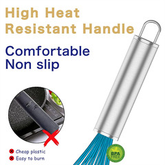 Silicone Whisk Set of 4 Nonstick Heat Resistant 480°F Kitchen Cooking Tools