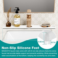 Stone Faucet Mat for Kitchen Sink – Quick Dry Diatomite Sink Splash Guard, Pr…