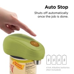 Kitchen Mama One Touch Electric Can Opener: Opens Cans with Standard, Avocado