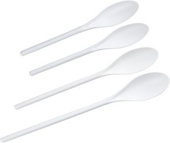 Versatile 4-Piece Plastic Spoon Set, 10-14.5 Inch – Dishwasher Safe Durability
