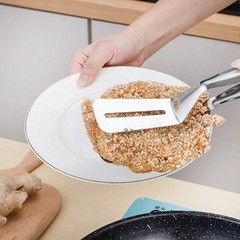 Stainless Steel Steak Clamp Food Clip Tongs Bread Meat BBQ Cooking Kitchen Tool