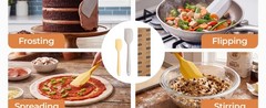 2 Pieces Silicone Spatula Set with Premium Steel Core, Heat Resistant Up to