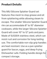 MIU 2-piece Silicone Splatter Guards