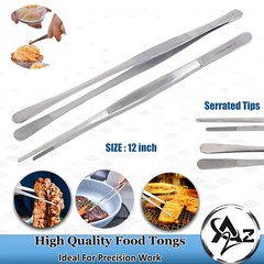 2Pcs Steak Clamp BBQ Clip Baking Kitchen Tongs Stainless Steel Food Cooking Tool