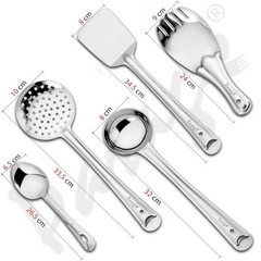 Stainless Steel Kitchen Tools Set for Kitchen Cooking and Serving Pack of 5Pcs