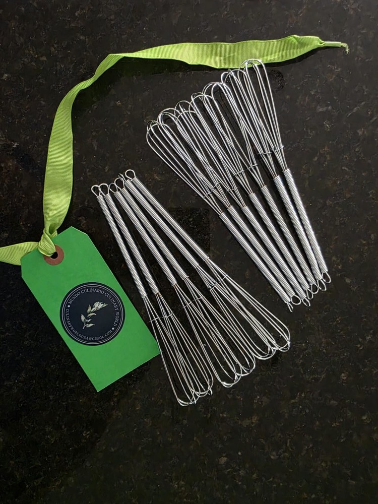 WHISK 25 UNIT STAINLESS STEEL SMALL COOKING WHISK 7″ BARTENDER GIFT PARTY FAVORS