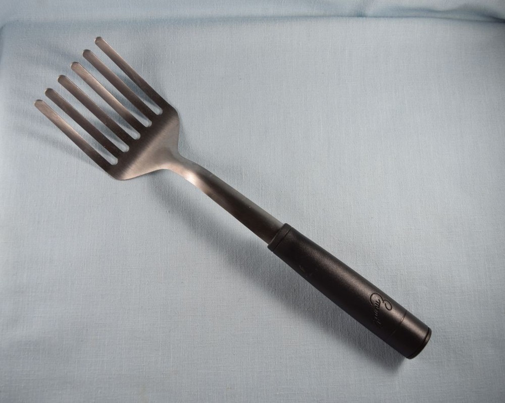 Emeril Lagasse Stainless 6 Tine 12″ Pasta Fork Black Plastic Handle China