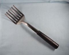 Emeril Lagasse Stainless 6 Tine 12″ Pasta Fork Black Plastic Handle China