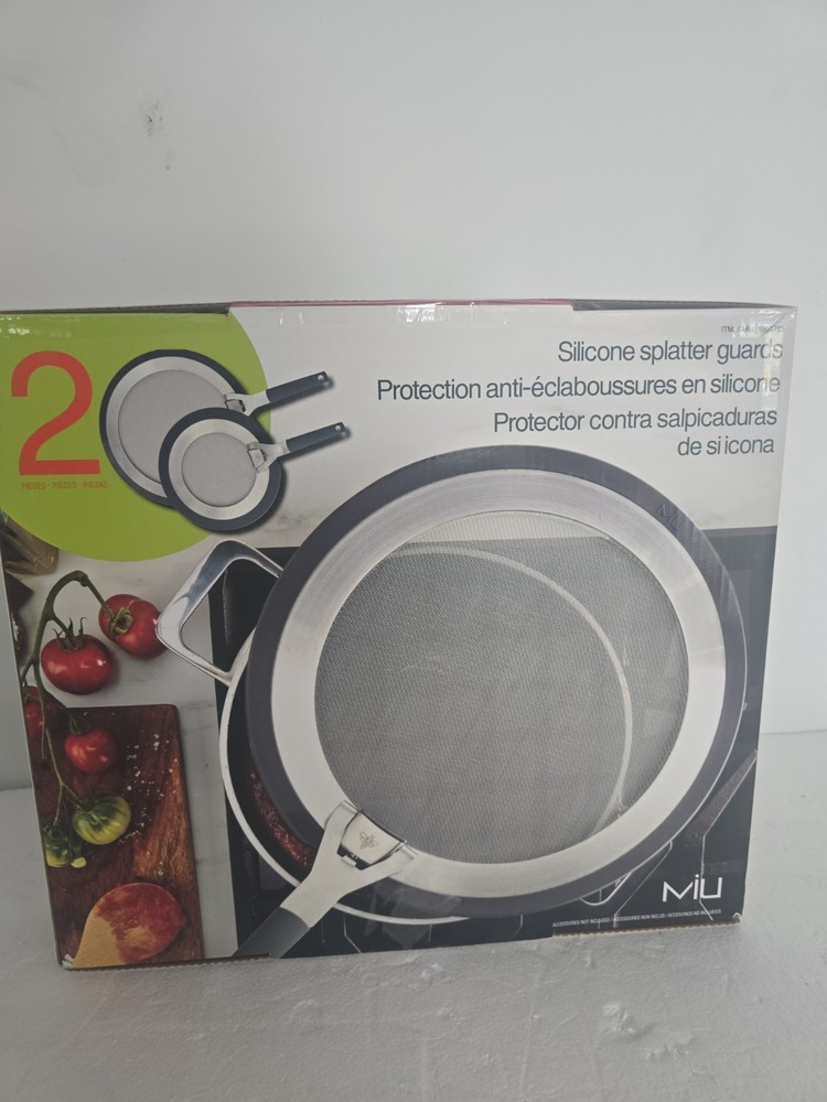 MIU 2-Piece Stainless Steel Mesh Silicone Splatter Guard Screens