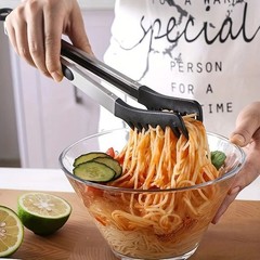 10 Inch Stainless Steel Food Tongs Pasta Salad Grilling Heat Resistant Handle