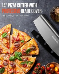 Pizza Peel Aluminum Pizza Spatula, 12 inch Metal Pizza Paddle12″x 14″with Roc…