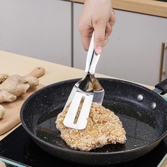 Stainless Steel Steak Clamp Food Bread Meat Clip Tongs BBQ Kitchen Cooking Tool
