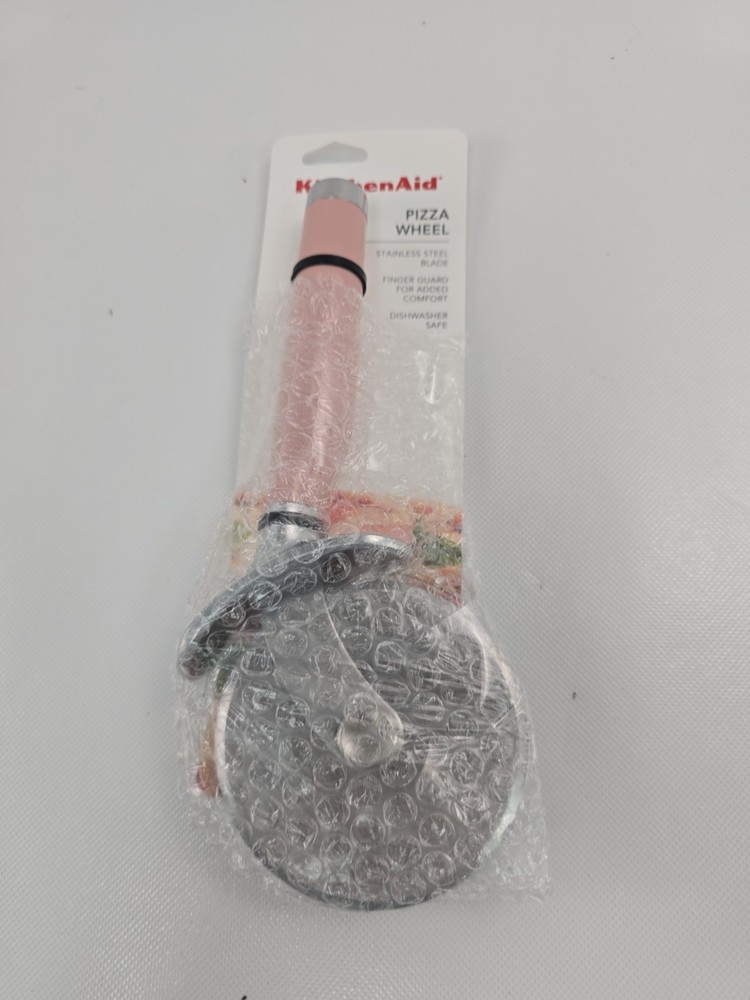 KitchenAid Pink Dried Rose Pizza Wheel-Stainless Steel Blade-Dishwasher Safe-New