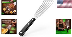 MIU 11” Stainless Steel Fish Spatula – Flexible, Heat Resistant Kitchen Turner