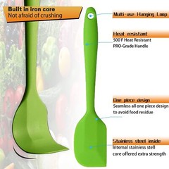 16 PIECES SILICONE SPATULA 8.3 INCH SMALL SPATULAS HEATRESISTANT NONSTICK WITH S
