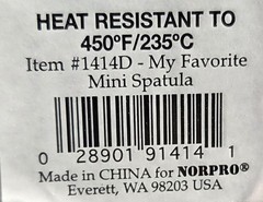 *NORPRO* 18/10 STAINLESS STEEL MINI SPATULA SET (4) – HEAT RESISTANT NYLON – NEW
