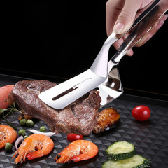 Tongs Steak Clamp Kitchen Stainless Steel Tool Food Clip Bread Meat BBQ Cooking