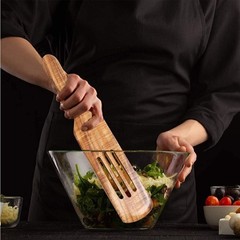 Spurtle Kitchen Cooking Utensil 5pc Set Teak Wood Non Stick Wooden Spatula Spoon