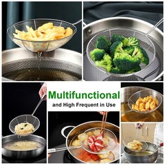 Spider Strainer Skimmer Spoon Set Of 3 Sizes Frying Spoon Stainless Steel Fryer