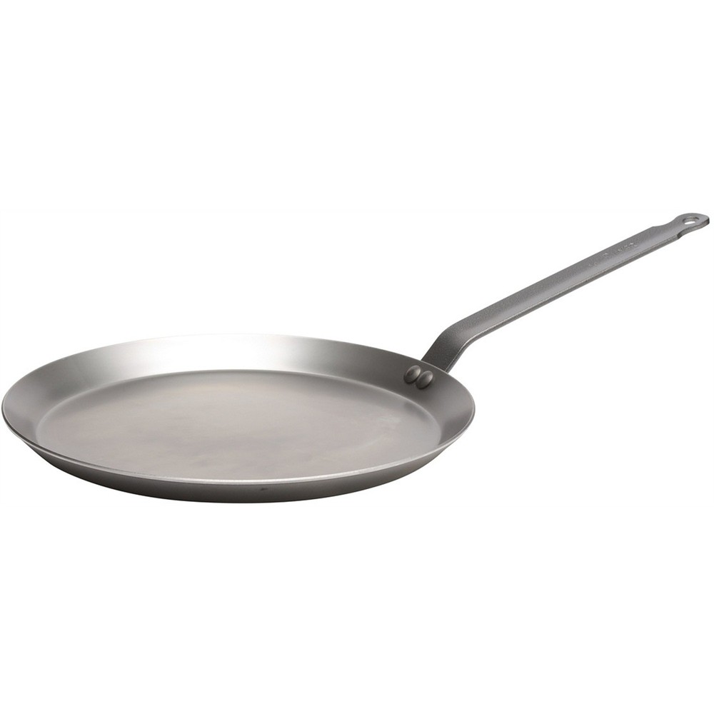 De Buyer 5615.24 Mineral B Round Carbon Steel Crepe/Tortilla Pan, 9.5 inches