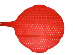 Squish Red Silicone Splatter Screen Collapsible Folding Frying Pan Guard 13″
