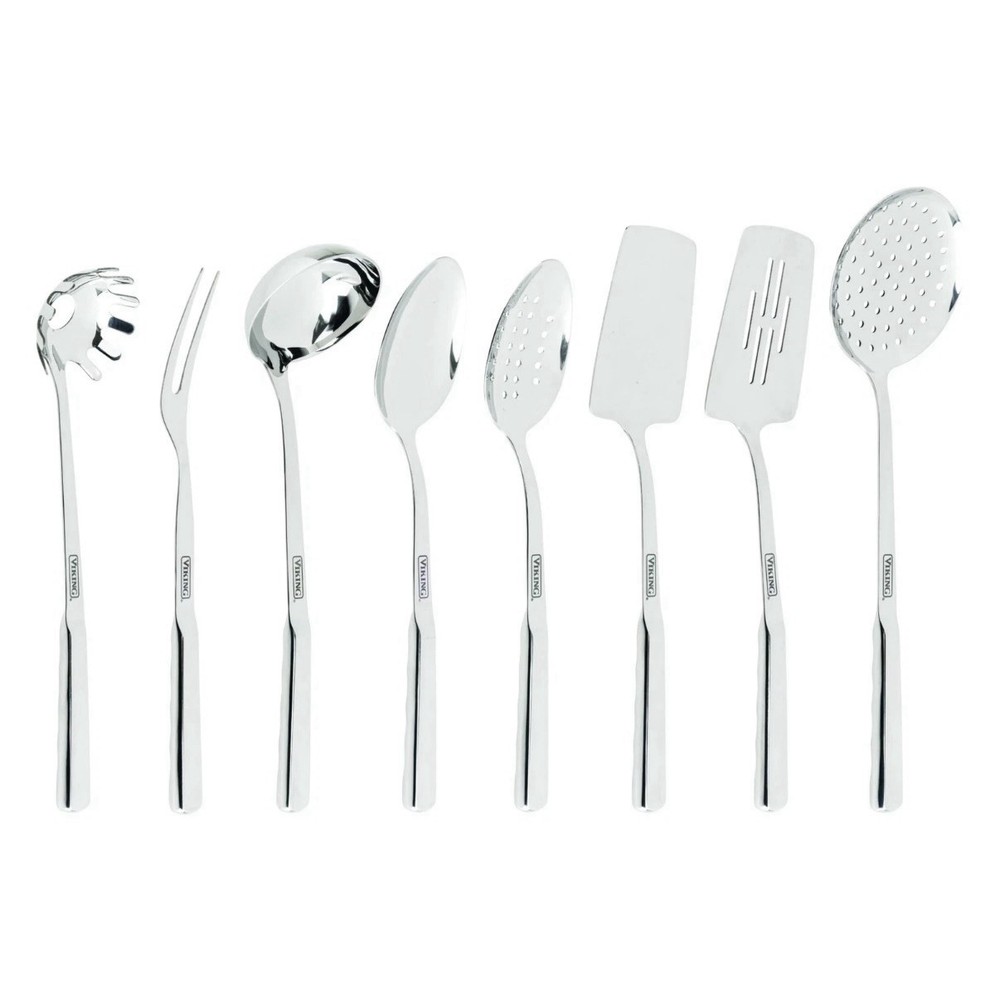 Viking 8 Piece Stainless Steel Kitchen Utensil Set with Ergonomic Handles