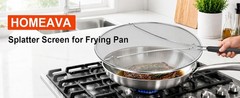 Splatter Screen for Frying Pan 13 Inch – Stainless Steel Grease Splatter Guard –