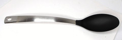 Winco Basting Spoon, 18/10 Stainless Steel & Nylon, Black/Silver, 14 in #11409