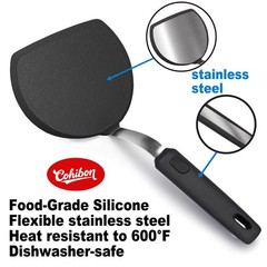 3 Piece Silicone Spatula Turner Set, 600°F Heat-Resistant Nonstick Kitchen Co…