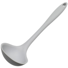 Premium Silicone Cooking Ladle, 11.25 inch, Gray
