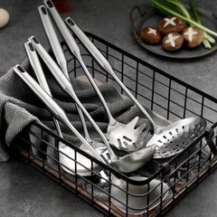 304 STAINLESS STEEL KITCHEN UTENSILS SET 6 PCS COOKING UTENSIL SPATULA SOUP SPOO