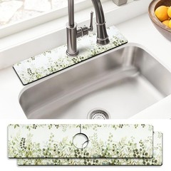 Sink Faucet Absorbing Mat, 2 Pack Drying Mat Around Faucet Sink Splash Guard …